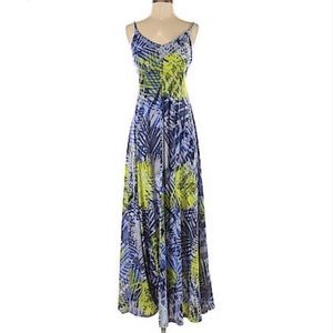 Jennifer Lopez spaghetti strap Aline maxi dress